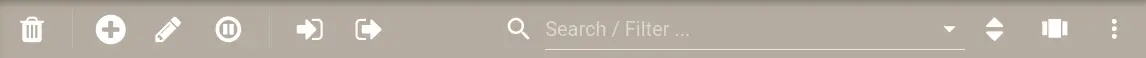 Admin List Toolbar